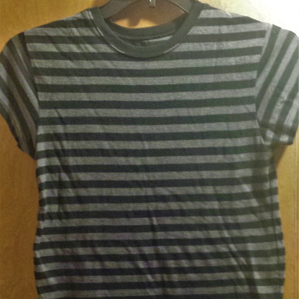 Black and Grey Striped T-Shirt